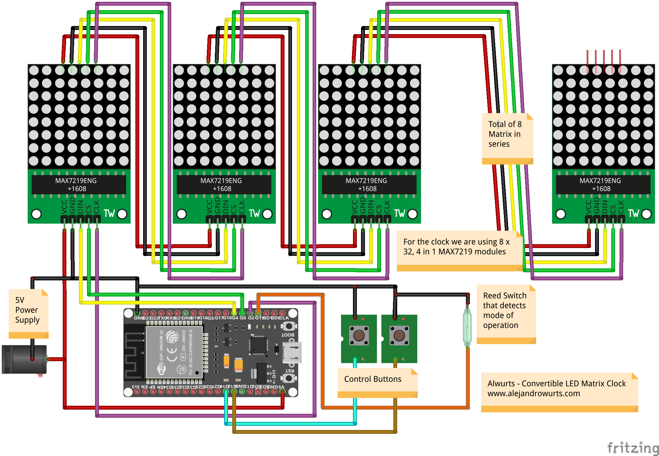 Gallery | IoT Convertible LED Matrix Clock | Hackaday.io