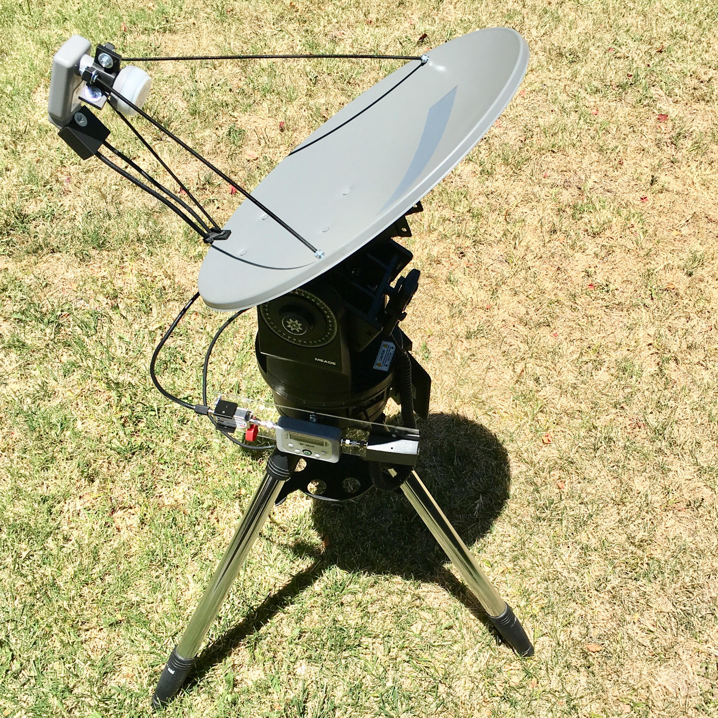 A Little Radio Telescope using a Meade Mount and a Satellite Dish