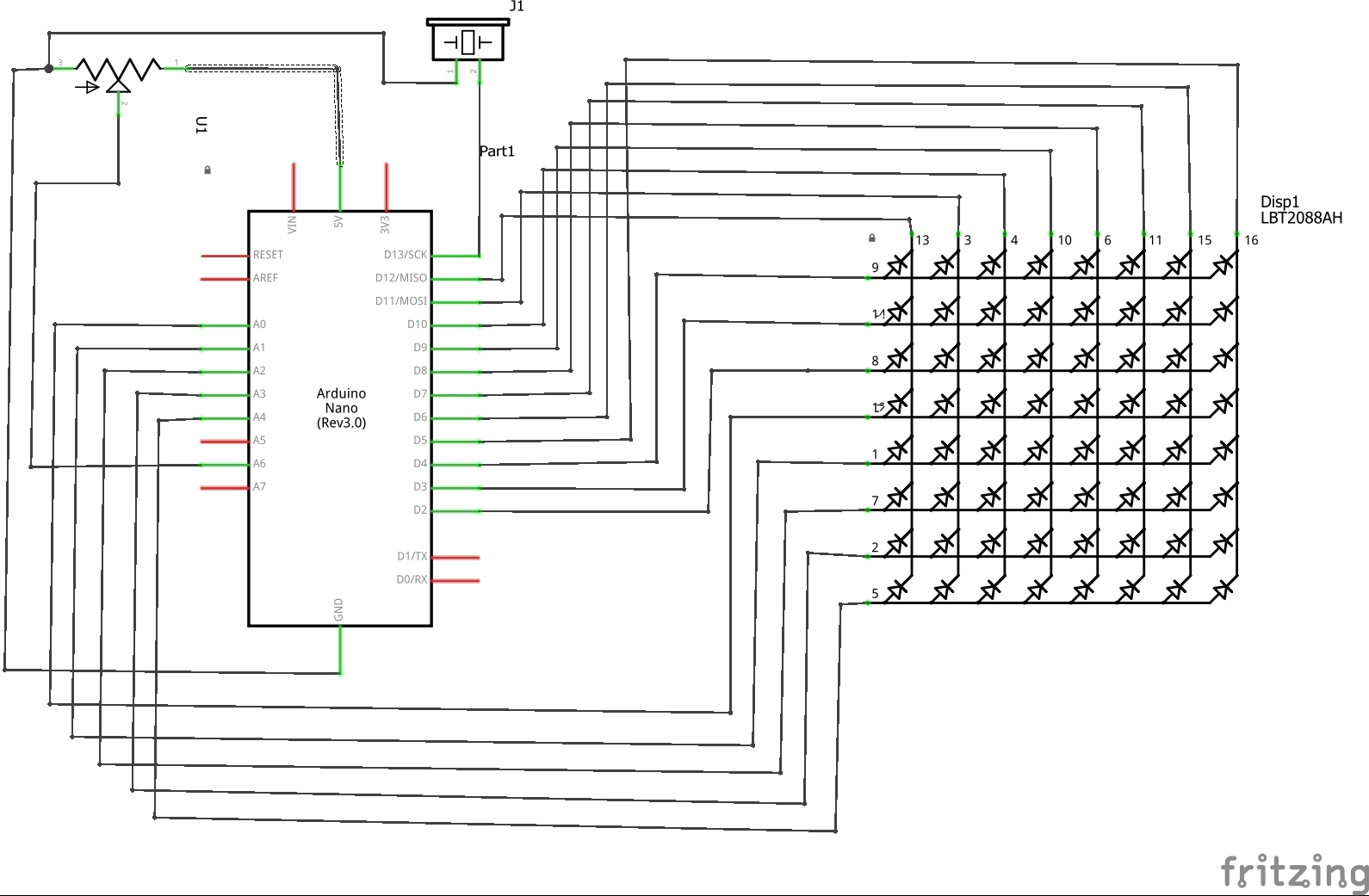 Arduino LED Do It Yourself Electronics Project  7X5 Matrix
