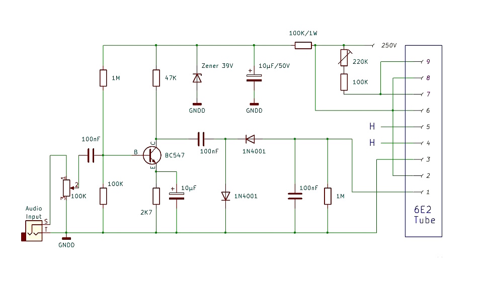 How to Make EM84 (6E2) Vacuum Tube Stereo VU Meter | Hackaday.io