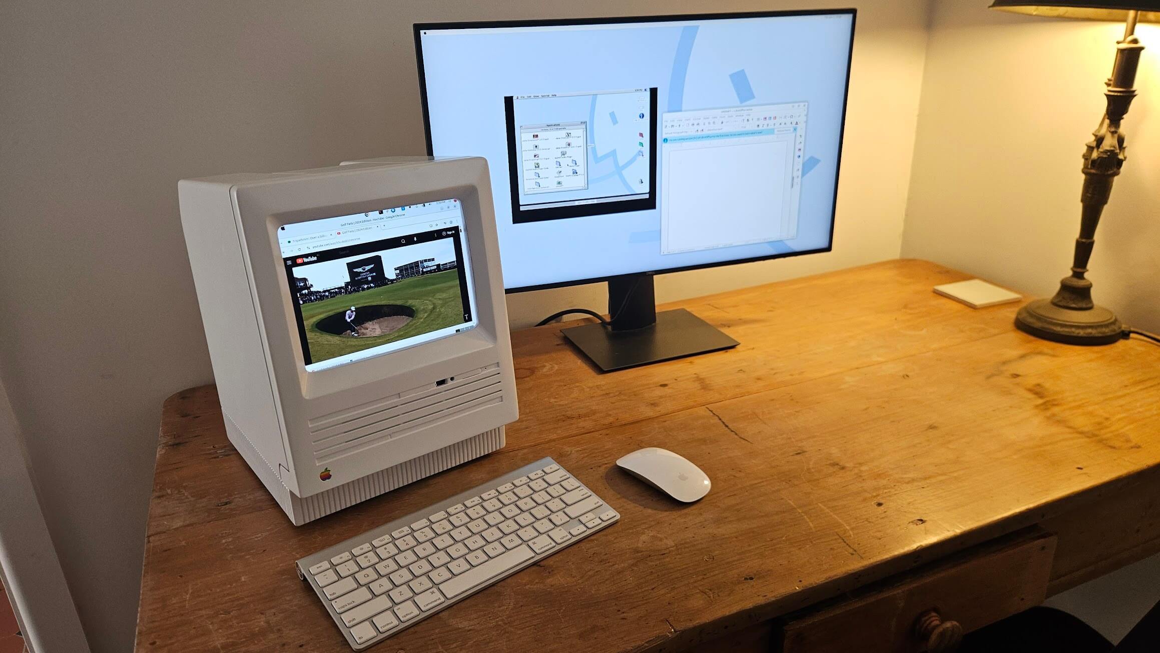 Phoenix and external monitor on desk