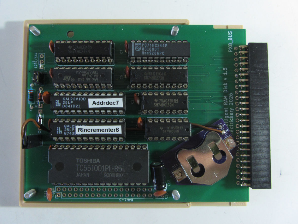 Gallery | 120 kByte RAM Disk for the Epson PX-4 and PX-8 | Hackaday.io