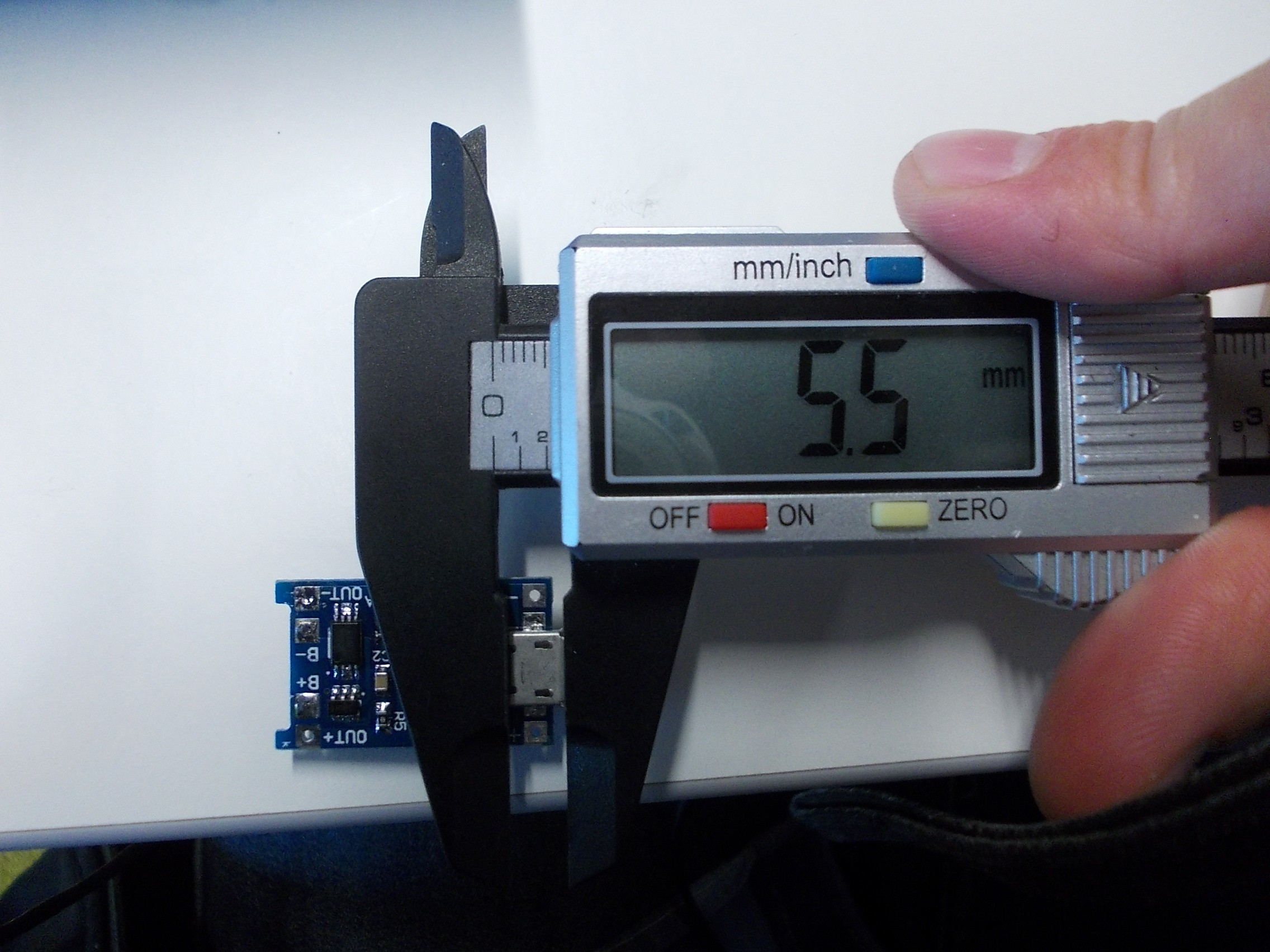 Depth of MicroUSB connector