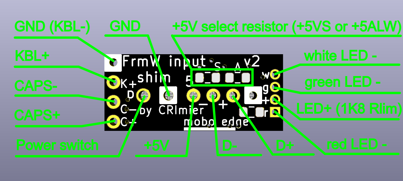 shim connections shown