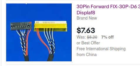 Common LVDS laptop panel pinouts, Details