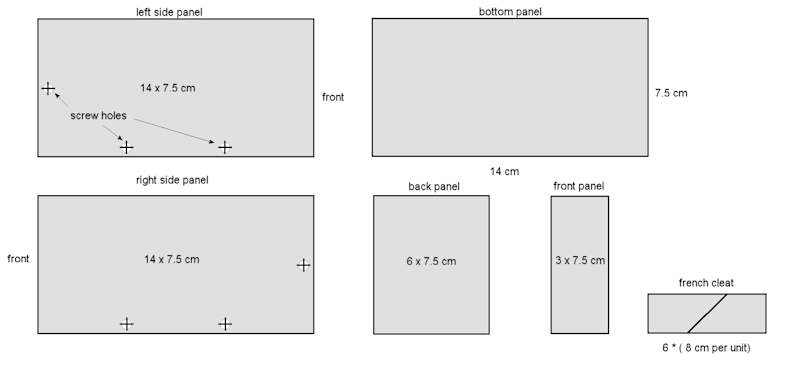 Bin Storage Panel (Includes Cleats)