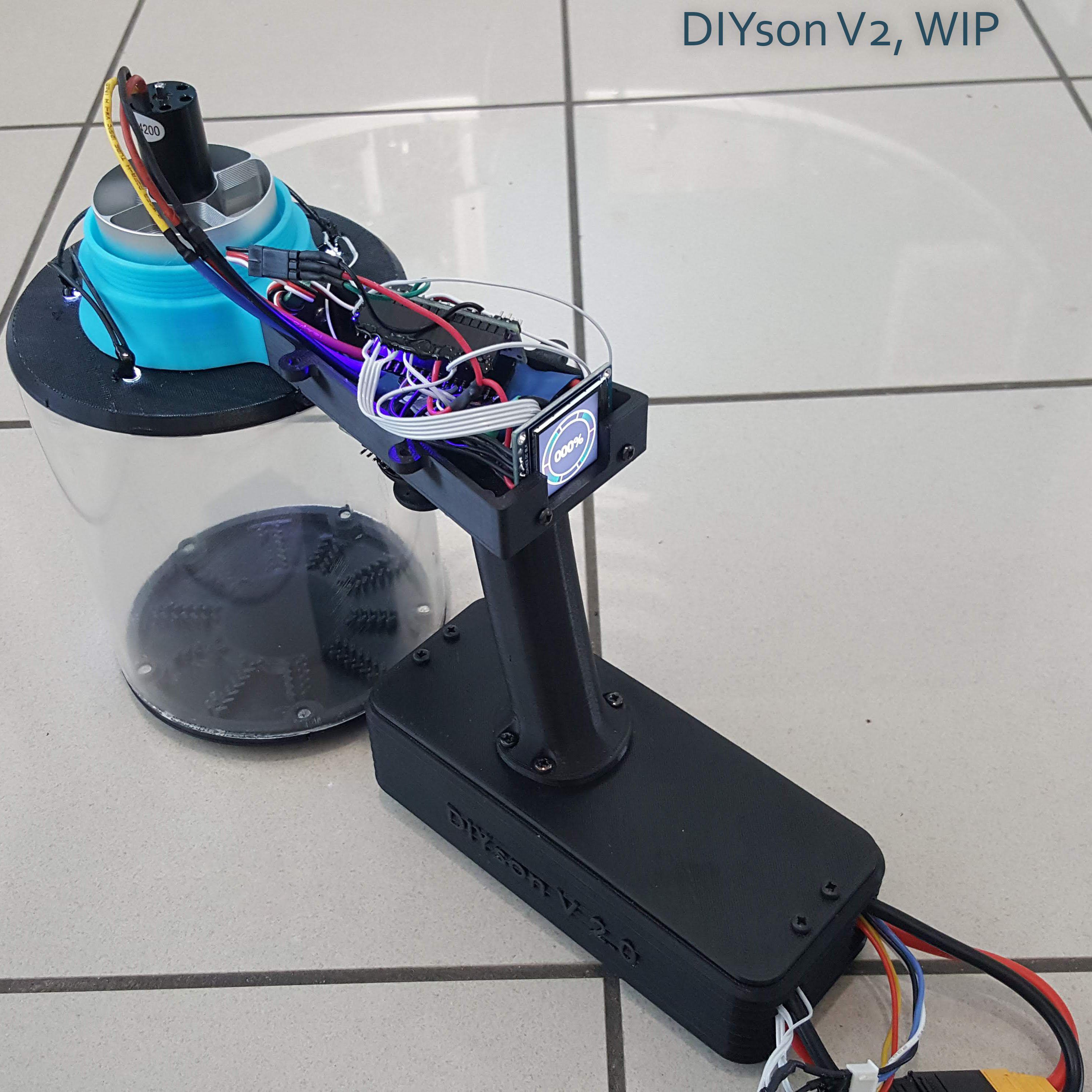 The DIYson, an open source Cyclone vacuum cleaner