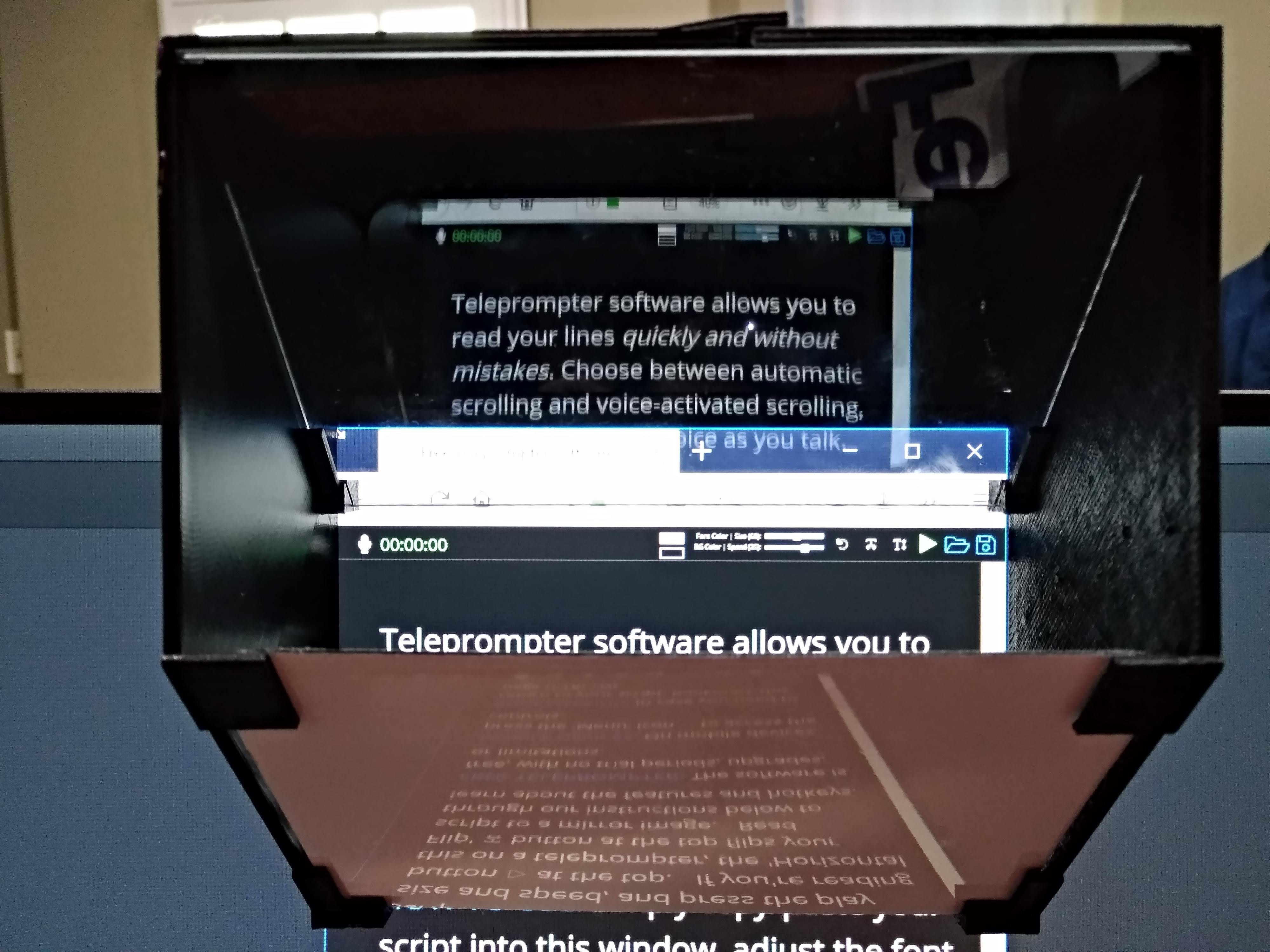webcam with teleprompter