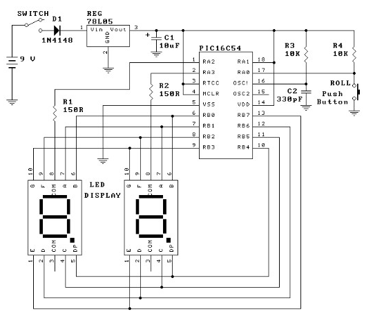 Dice project for ancient PICs | Hackaday.io