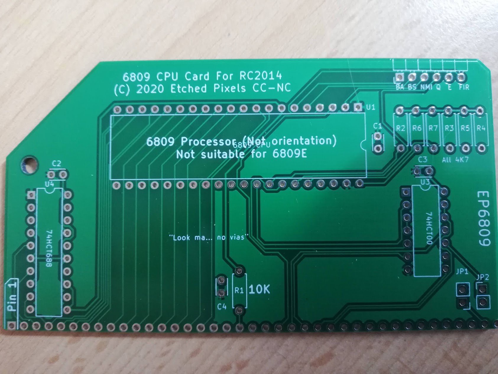 Cpu card. Rc2014 ds1302 PCB.