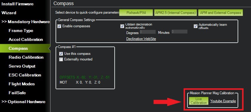 Calibrate APM 2.8 using Mission Planner rjrobotics007 Hackaday.io