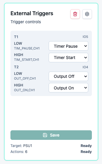 External Trigger Widget