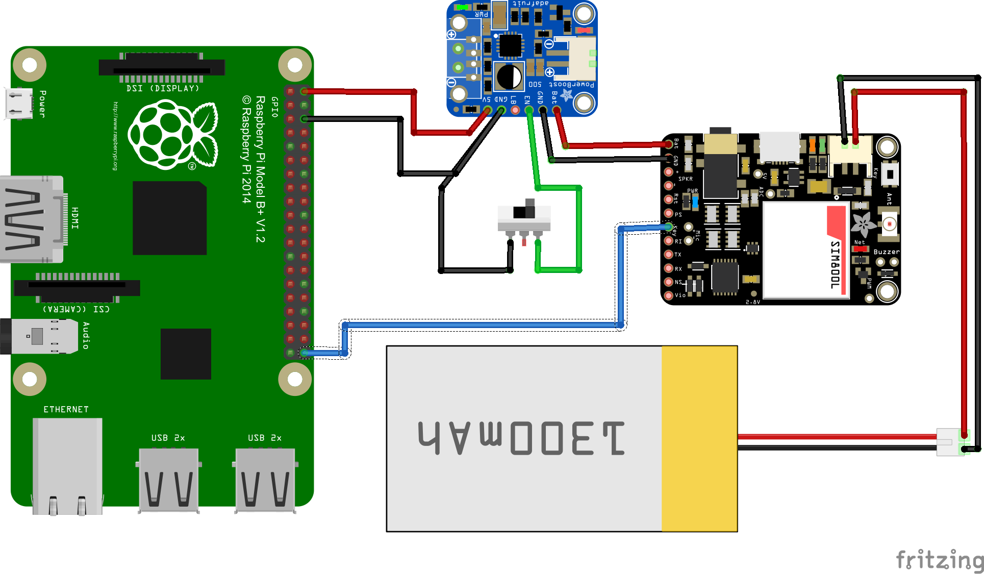 fritzing raspberry pi zero w