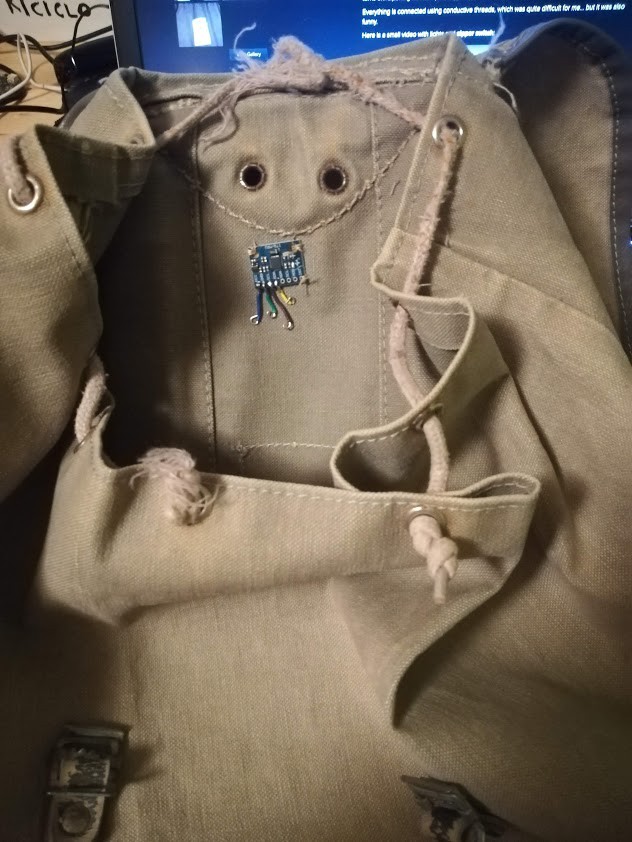 Gallery | Retrofitting of a vintage Millet backpack | Hackaday.io