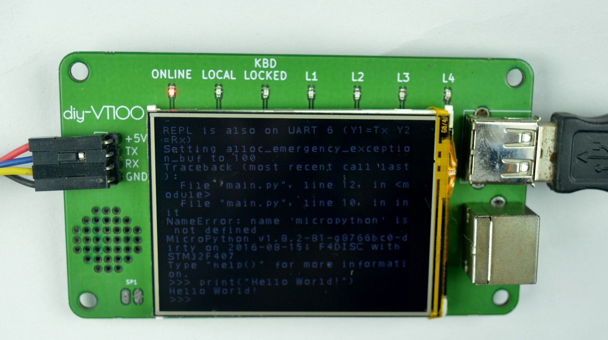 diyVT100 A Miniature hardware terminal Gallery • Hackaday.io
