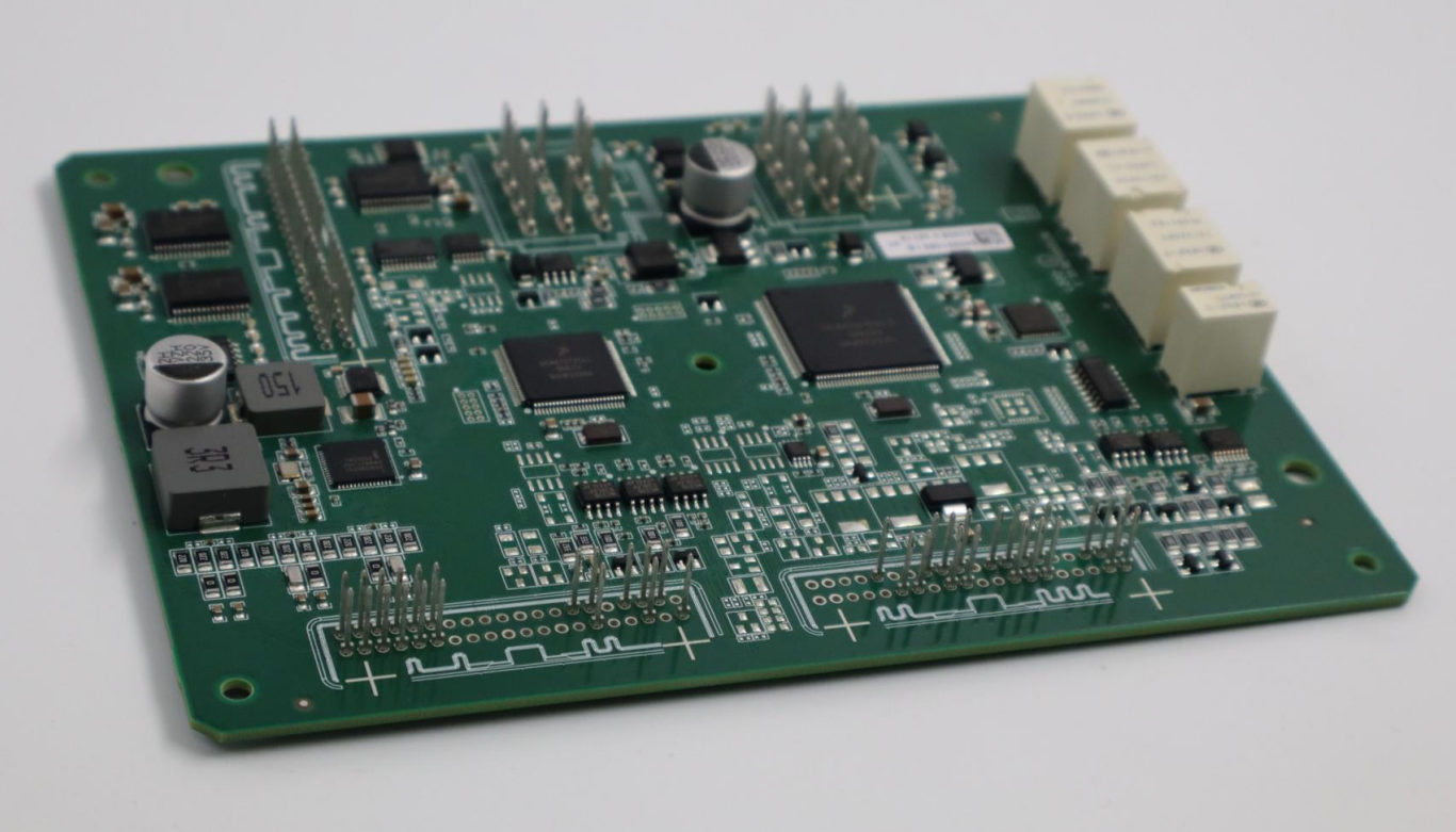 5/45 capacitor PCB circuit board showing electronic components and printed circuit board layout