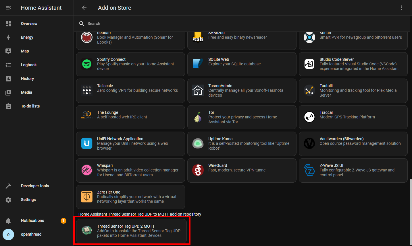 Home Assistant Addon to integrate the Thread Sensor Tag Mirko