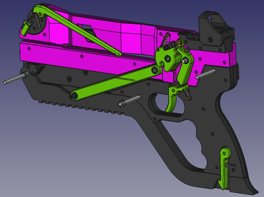 3D Printed Repeating Crossbow/Sling Shot Pistol
