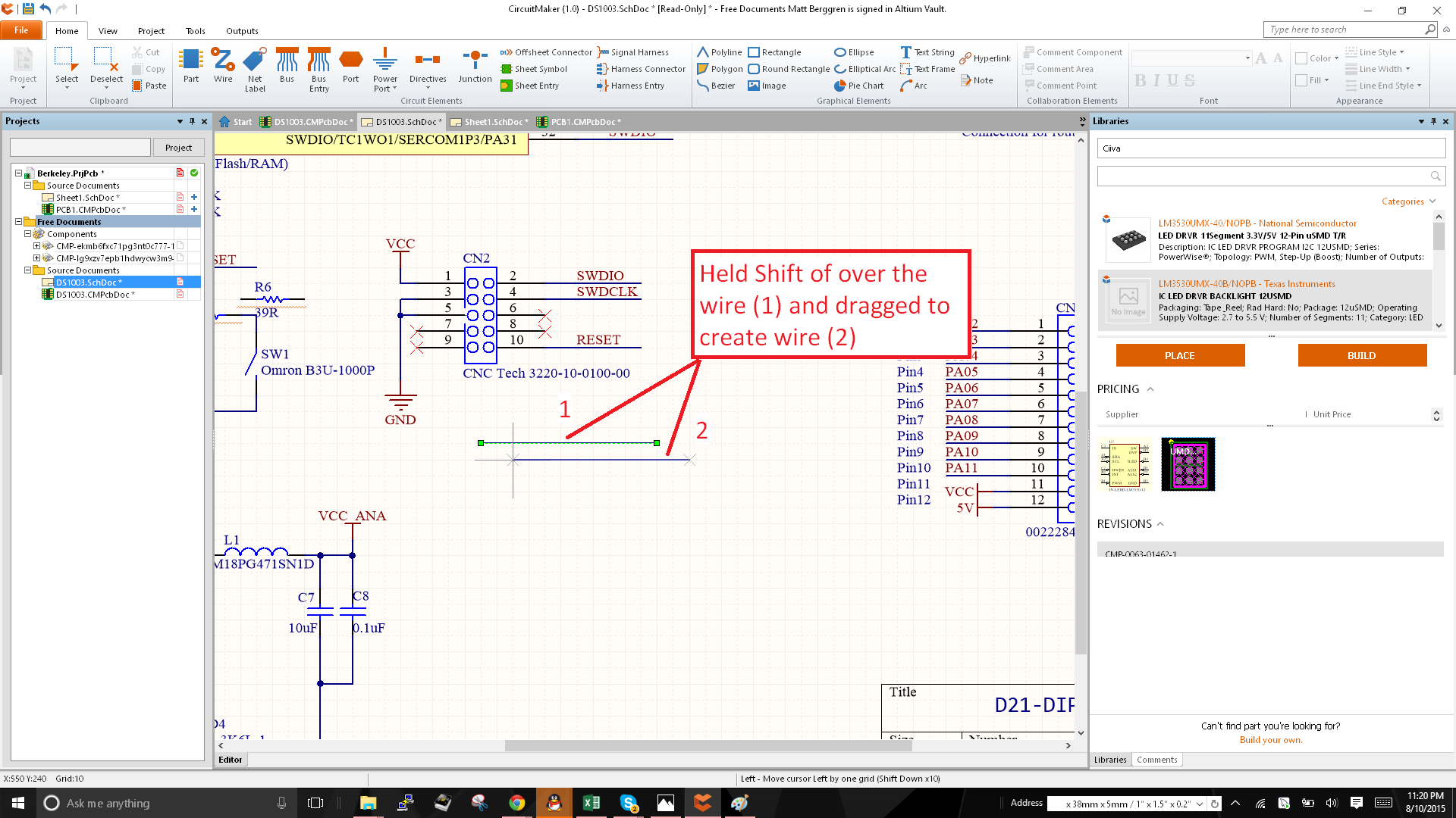 Electrical circuit maker