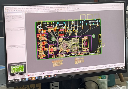 PCB design software interface showing component layout and circuit connections, ideal for DIY electronics projects