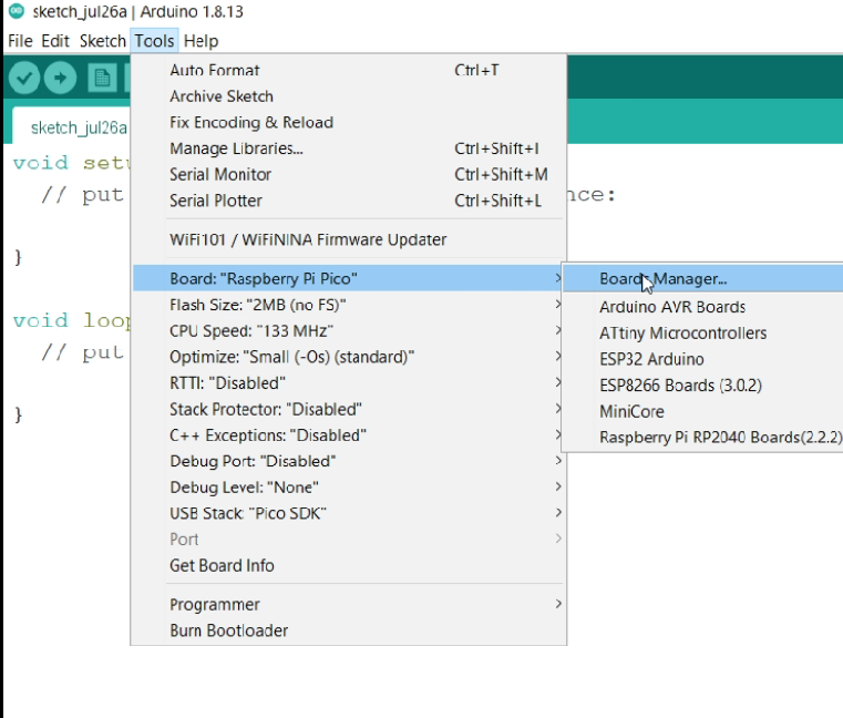 Program Raspberry Pi Pico Using Arduino IDE | Hackaday.io