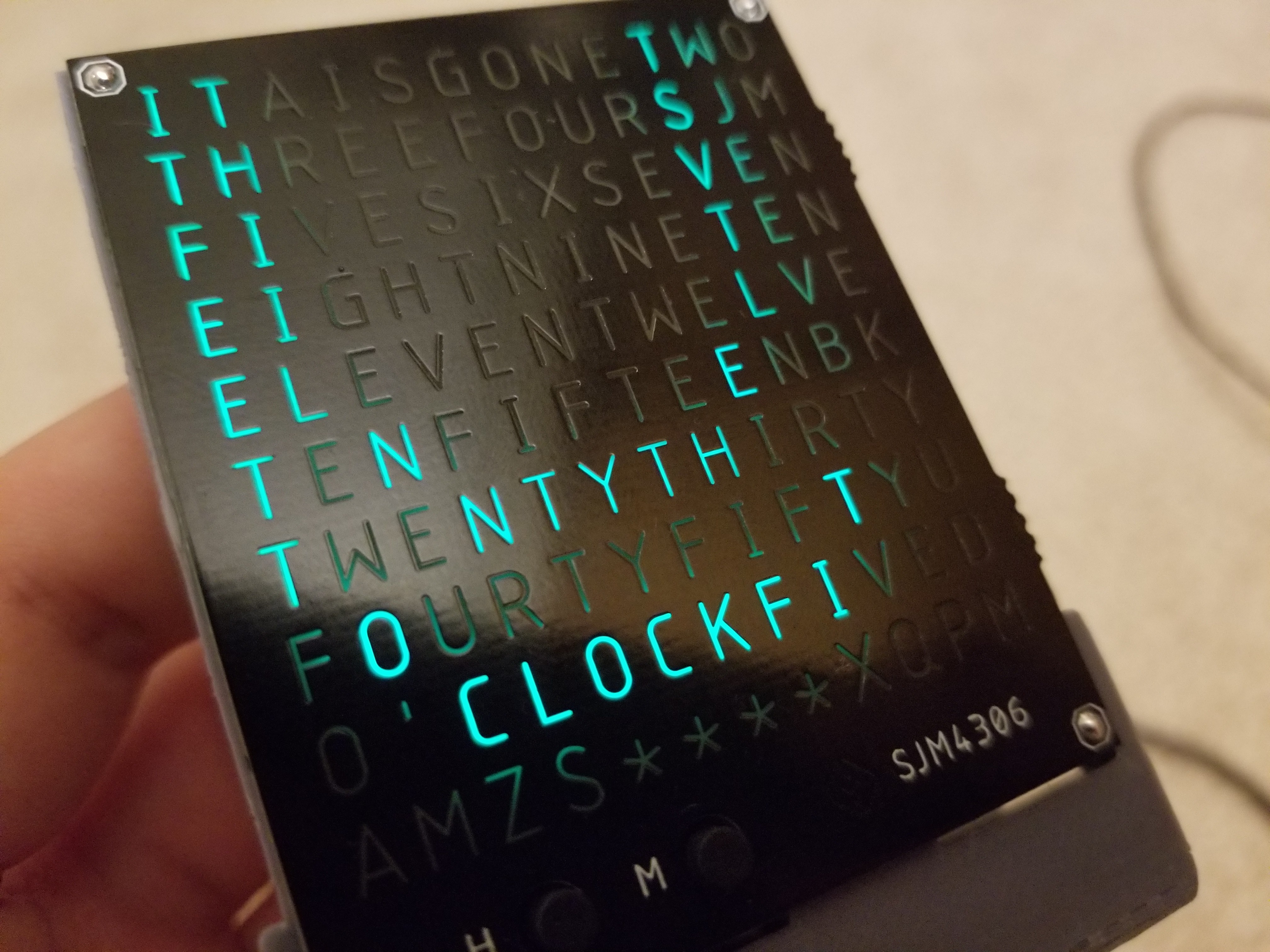 sleek word clock