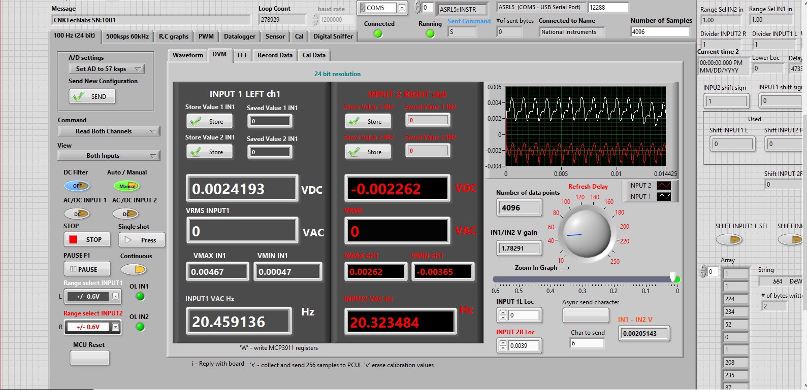 labview test serial connection