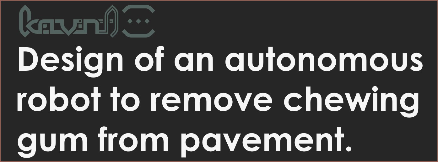 Design of an autonomous robot to remove chewing gum from pavement