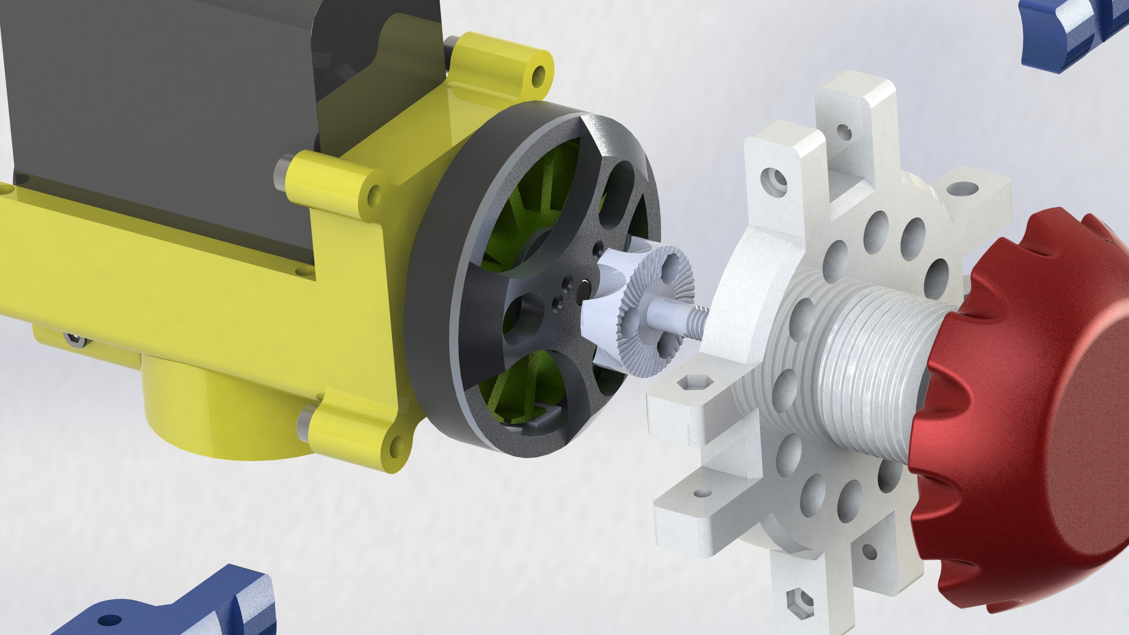 3D printed high torque gearbox - Worm gearbox - Electric hoist 3D