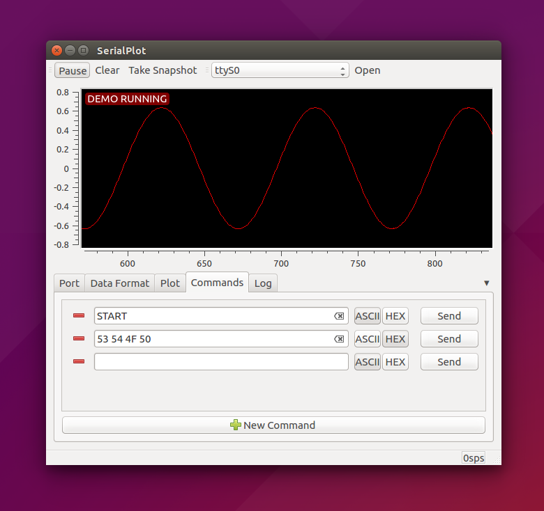 linux send binary data to serial port