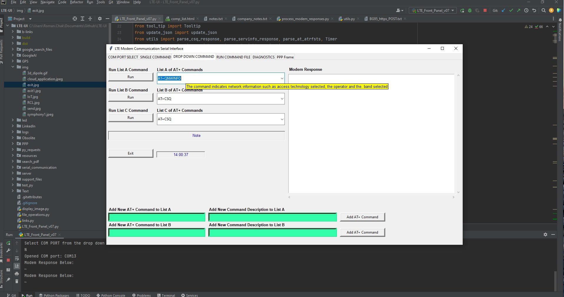 Gallery | LTE-modem-AT-command-tester | Hackaday.io