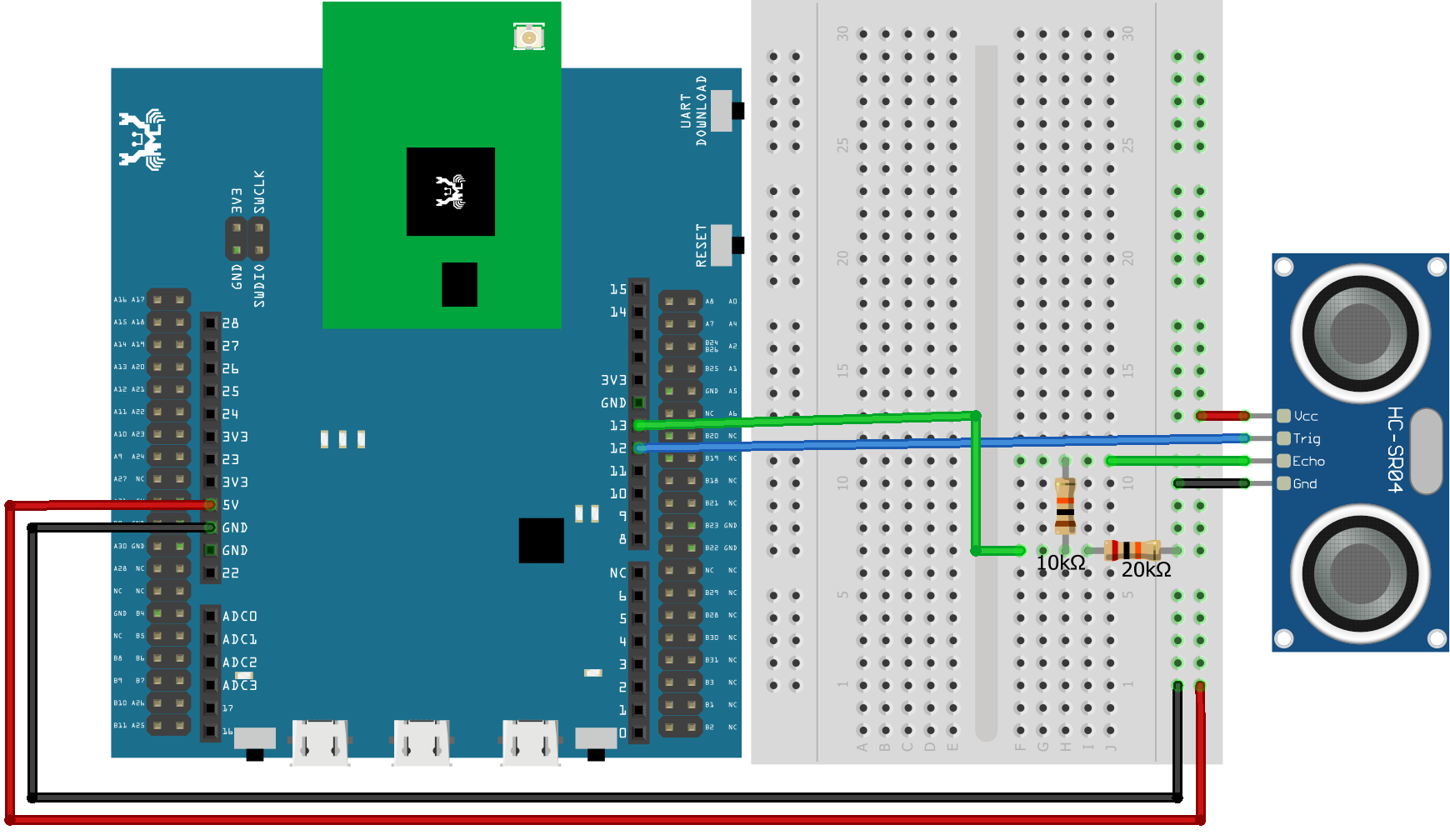 Gallery | Measure distance with ultrasonic sensor | Hackaday.io