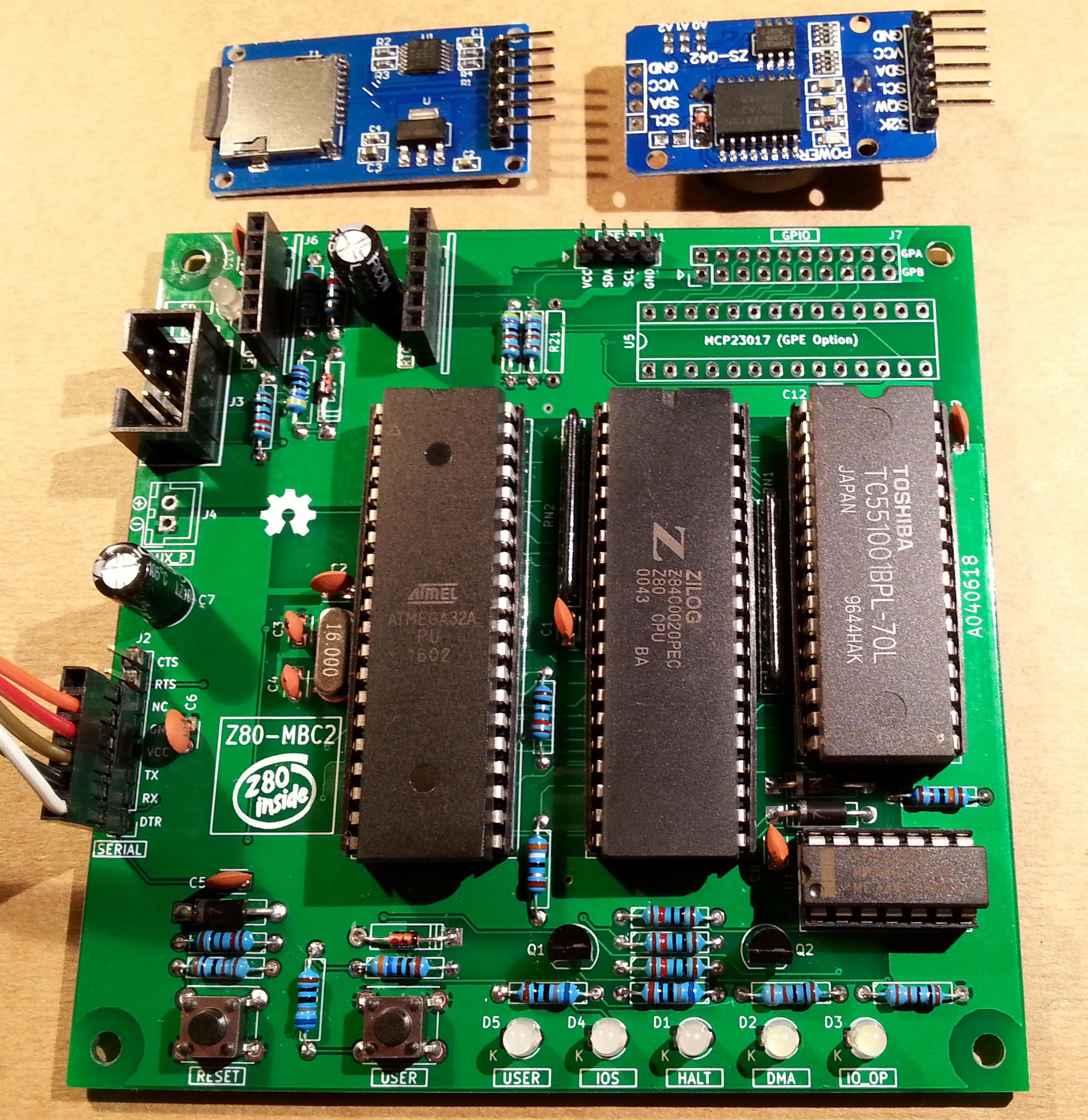 Z80-MBC2: a 4 ICs homebrew Z80 computer