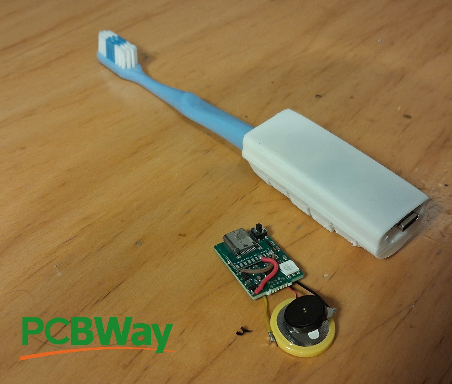Toothbrush timer with quick adaptation of board
