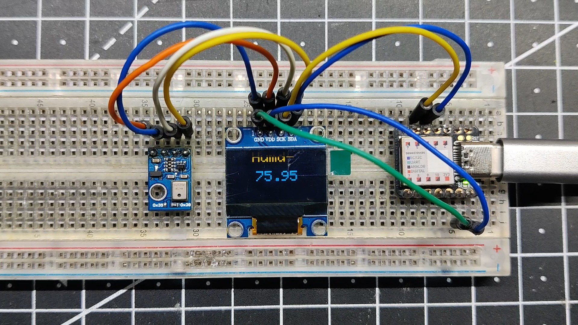 Gallery | Live TEMP Meter With XIAO And AHT10 | Hackaday.io