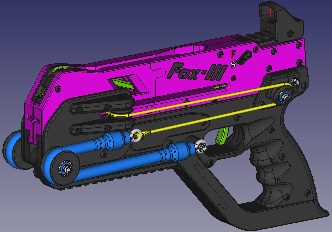 3D Printed Repeating Crossbow/Sling Shot Pistol