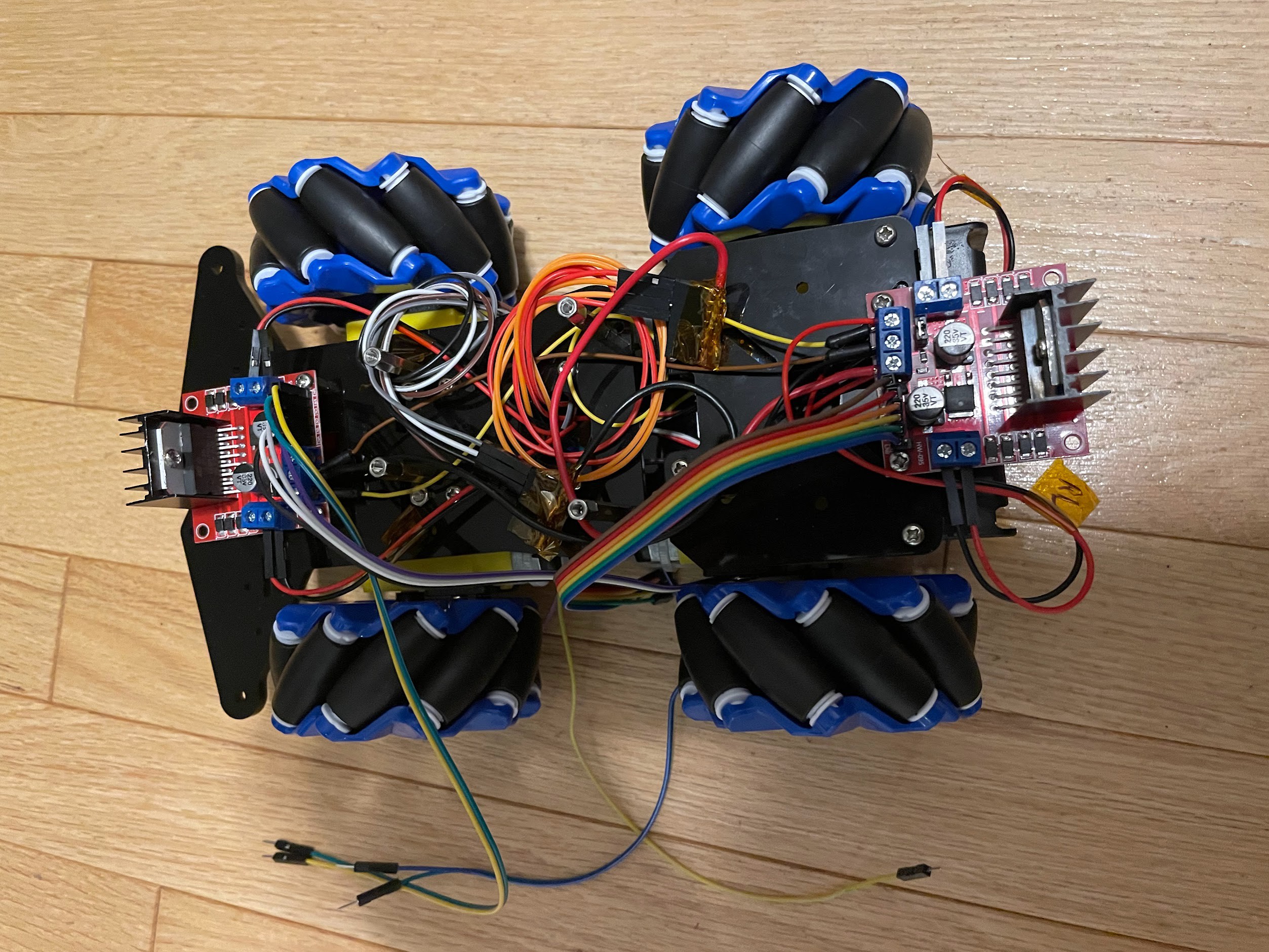 Sensors and Motor Drivers Connected to Power - Another View Sensors and Motor Drivers Connected to Power - Another View