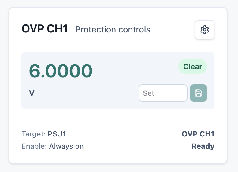 Protection Control Widget