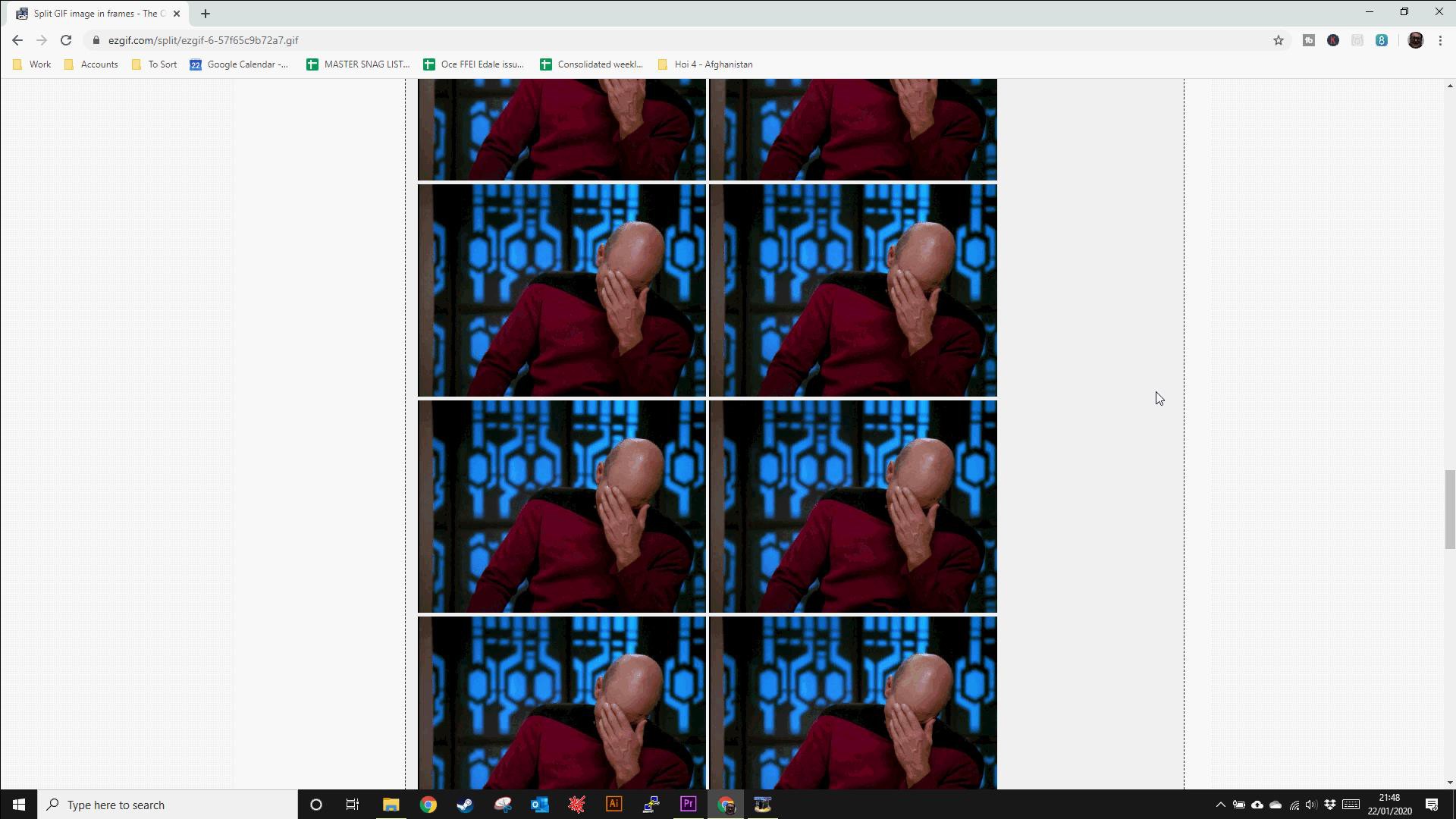 Split GIF image in frames