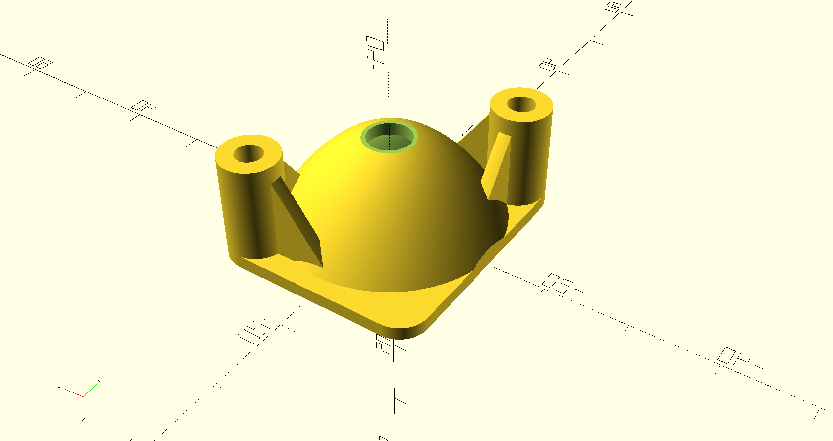 LED enclosure/spacer with parabolic "reflector" design