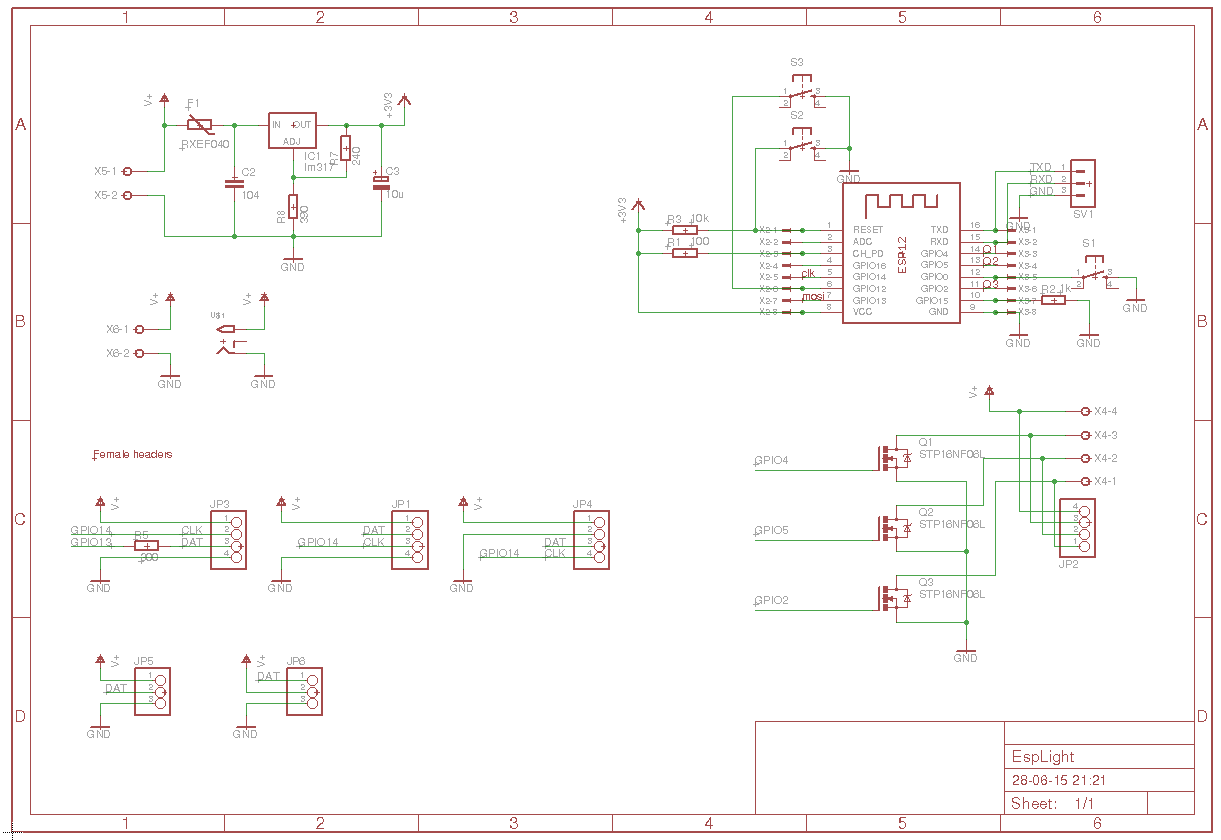 Принципиальная схема esp8266