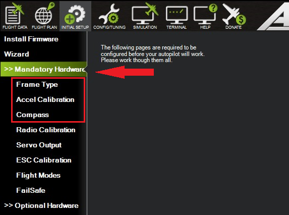 Calibrate APM 2.8 using Mission Planner rjrobotics007 Hackaday.io