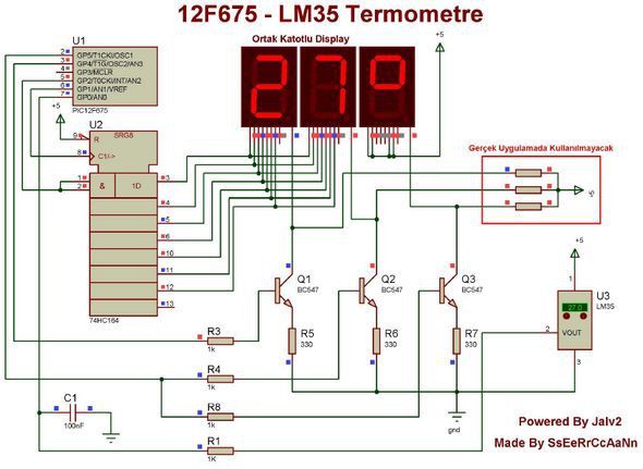 12F675 - LM35 thermometer (7 segment) | Hackaday.io