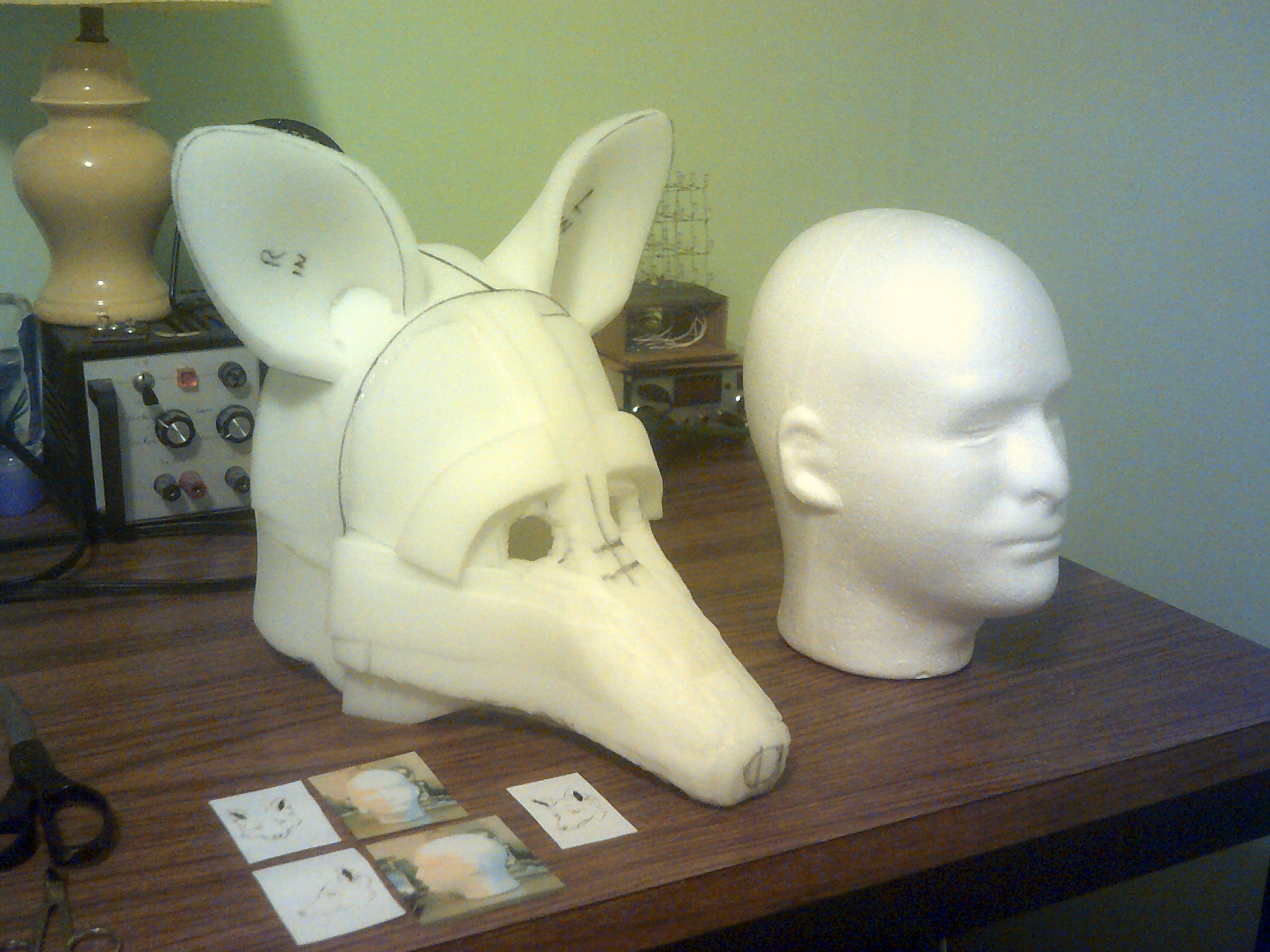 The Making Of A Protogen Head #2// Furring The Head Base - Fursuit