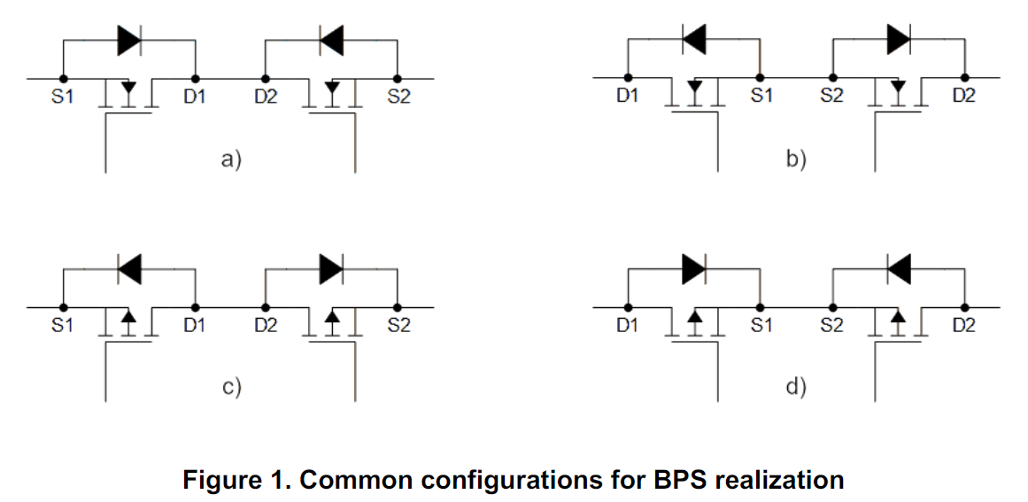 power mosfet bidirectional switch