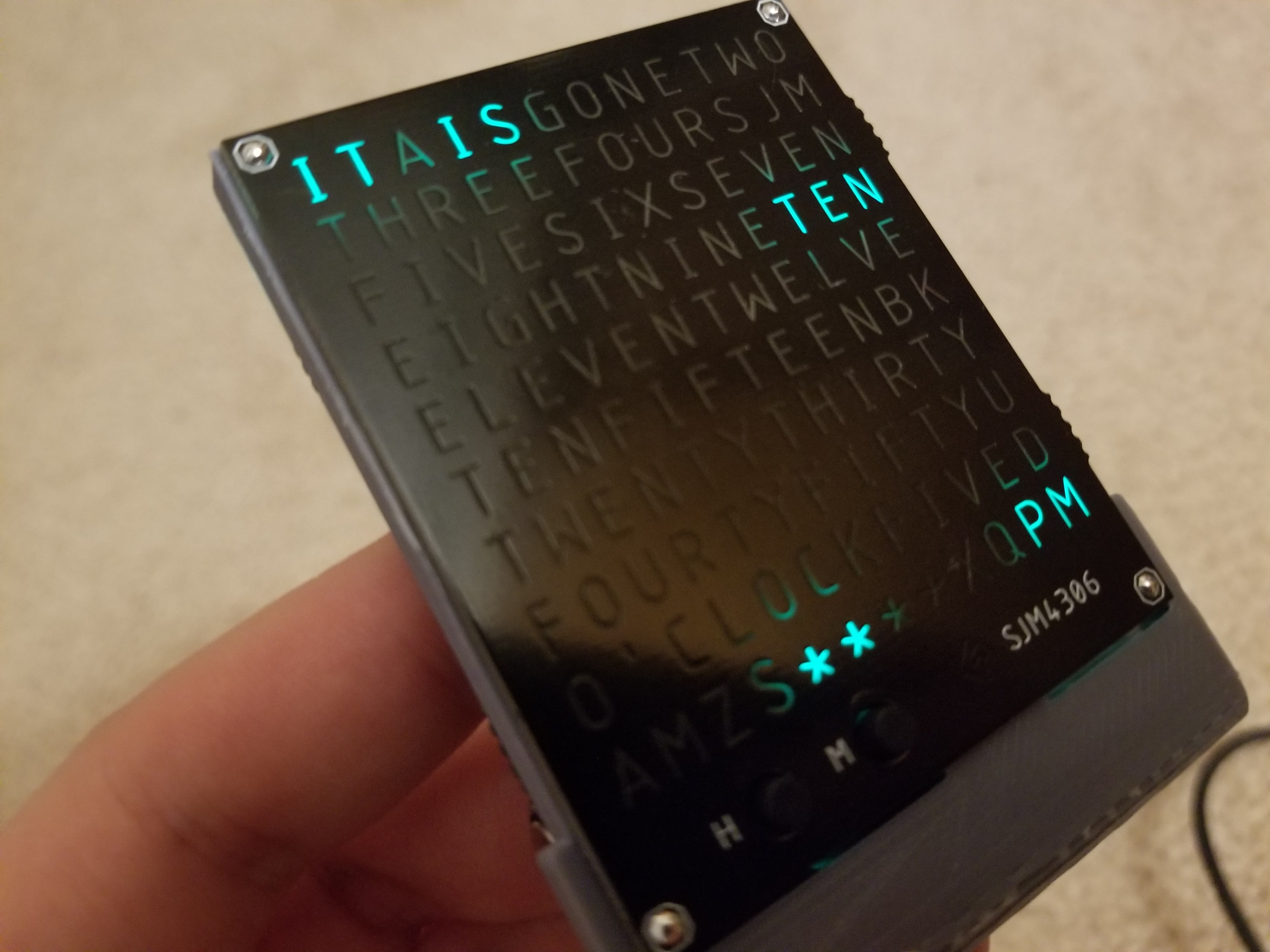 sleek word clock