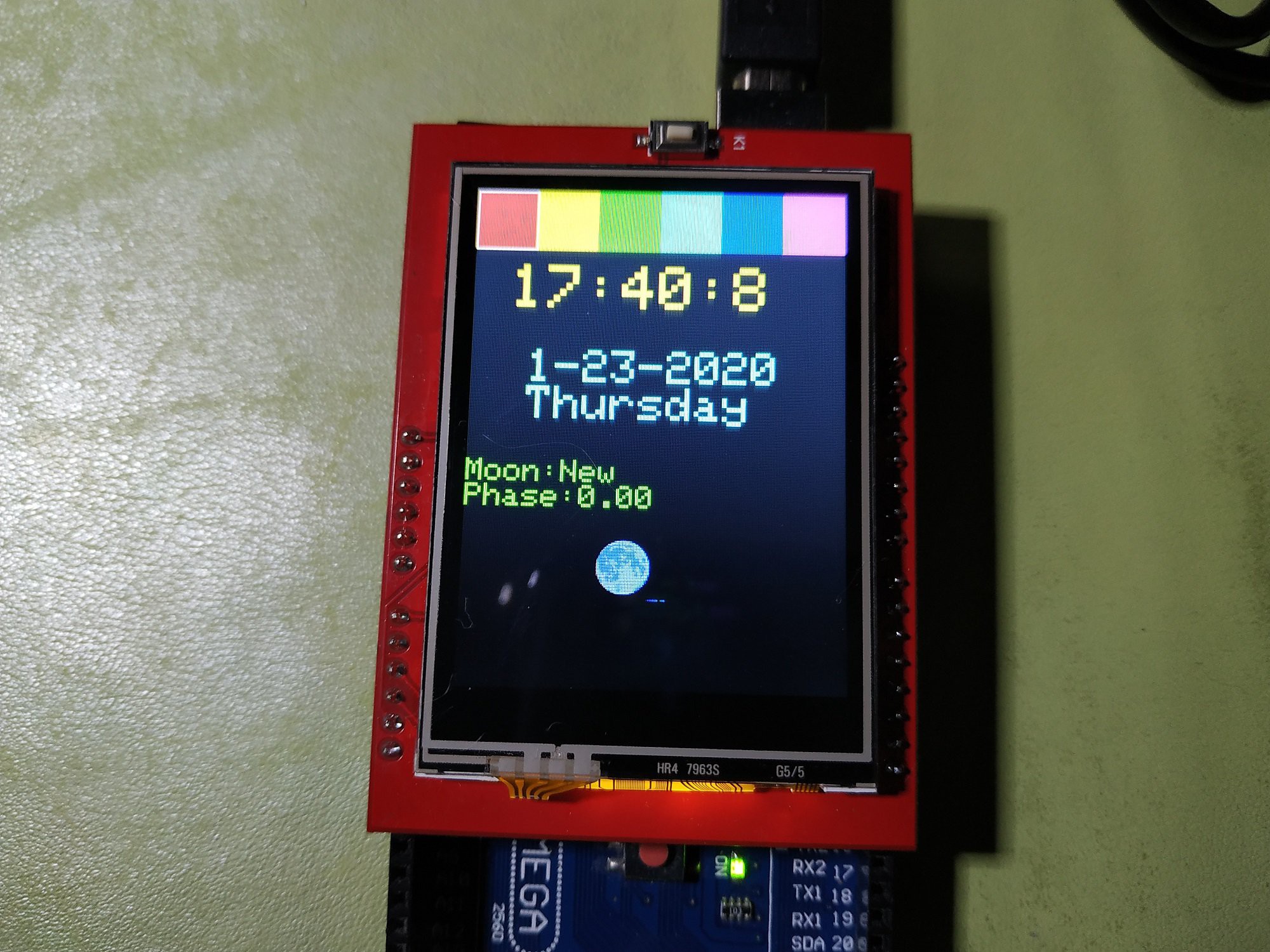 Clock And Calendar With Moon Phase | Details | Hackaday.io