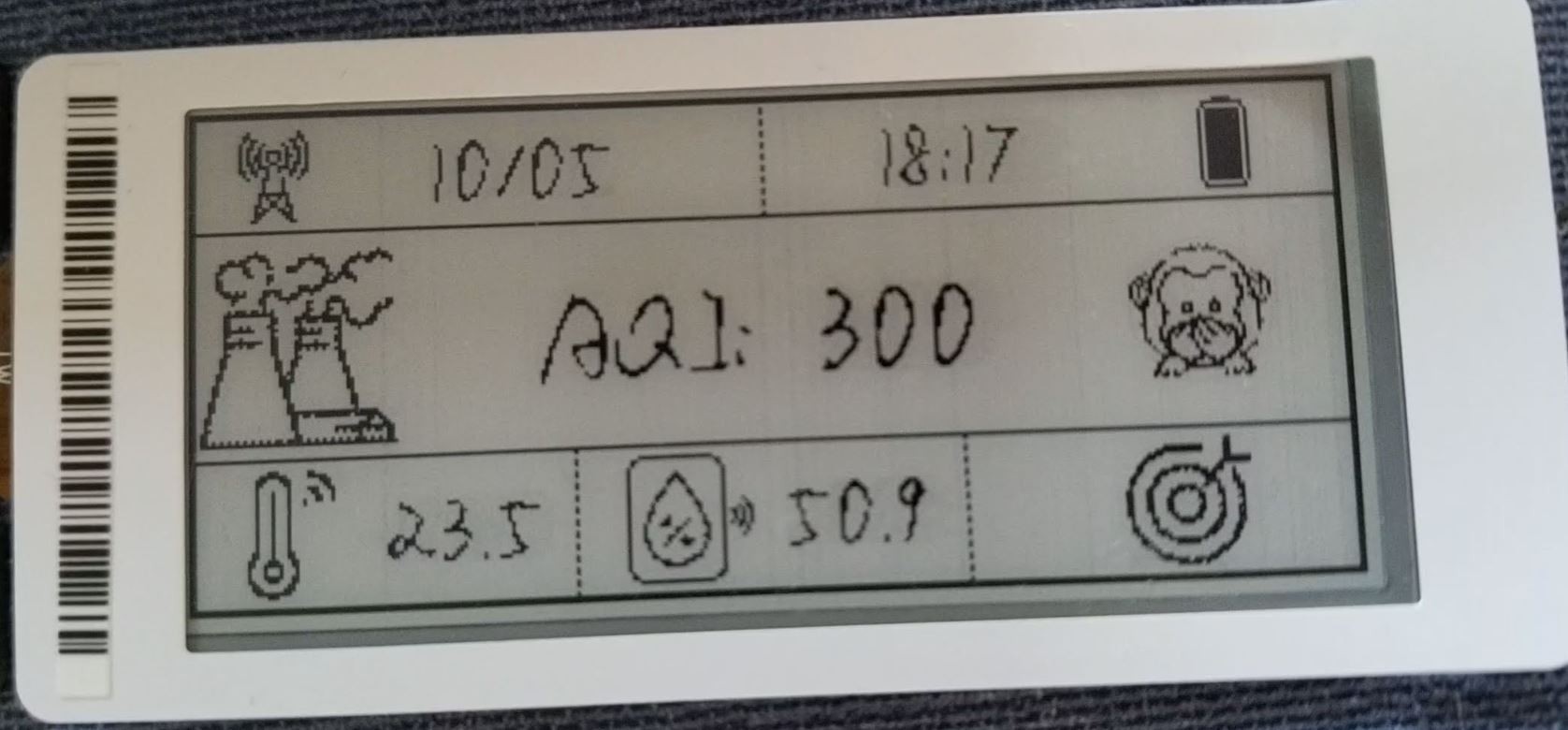 SL101US LoRaWAN Temperature and Humidity Sensor with E-paper (2.9-inch  Screen)