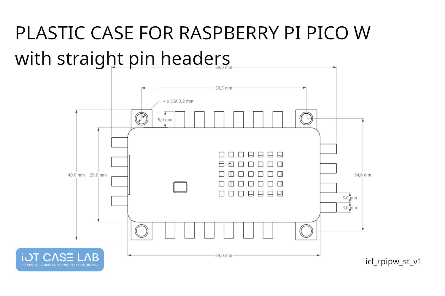 ICL_RPIPW_ST_V1 plastic case for Raspberry Pi Pico | Details | Hackaday.io