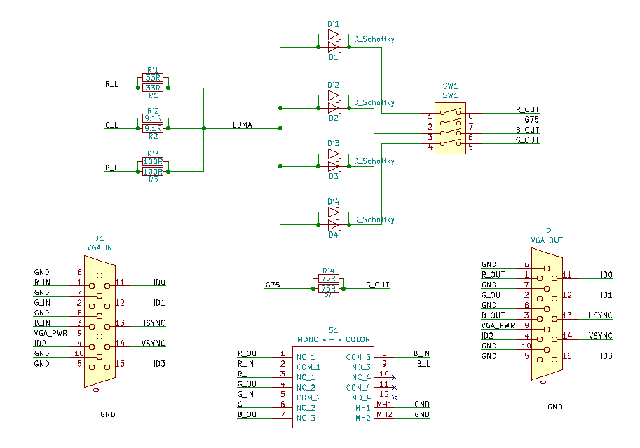 vga to component schematic